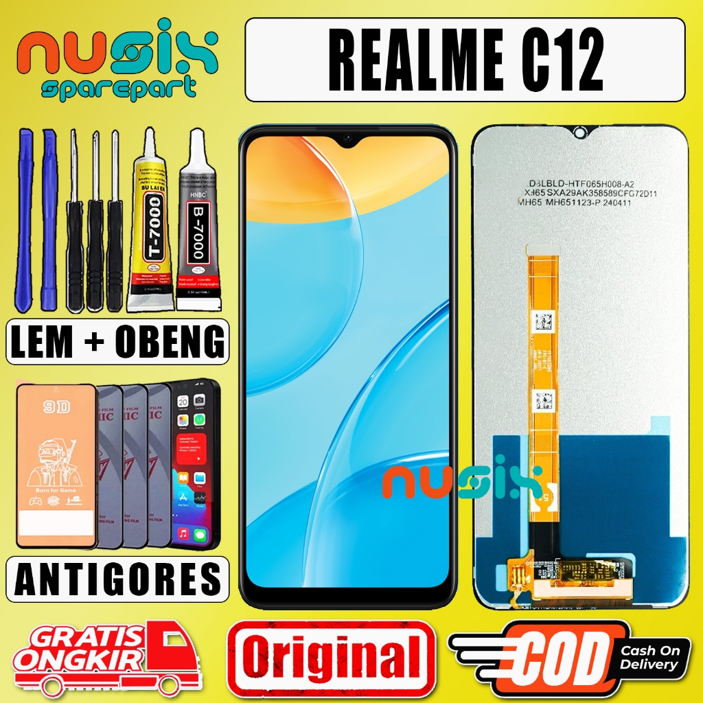 LCD TOUCHSCREEN REALME C12 ORIGINAL FULLSET
