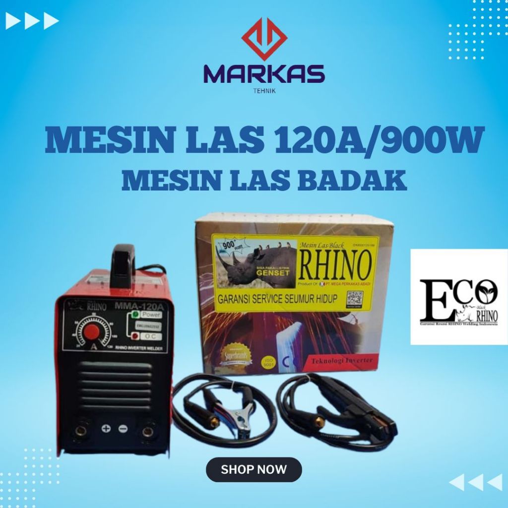 MESIN  LAS RHINO ASLI MESIN LAS RHINO INDUSRIAL MESIN LAS RHINO  MERAH RHINO MESIN LAS MMA120A 900 W