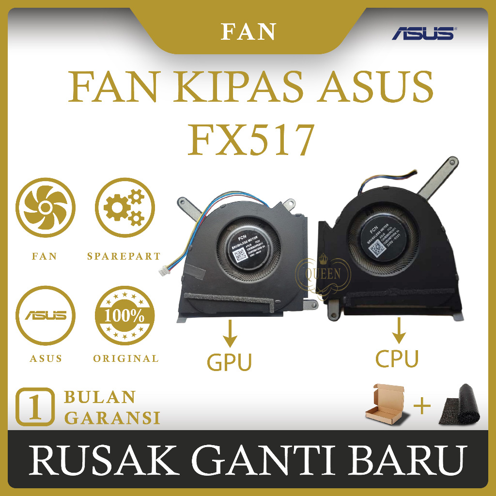 FAN KIPAS LAPTOP ASUS TUF Dash F15 FX517 FX517ZR (GPU) & (CPU)