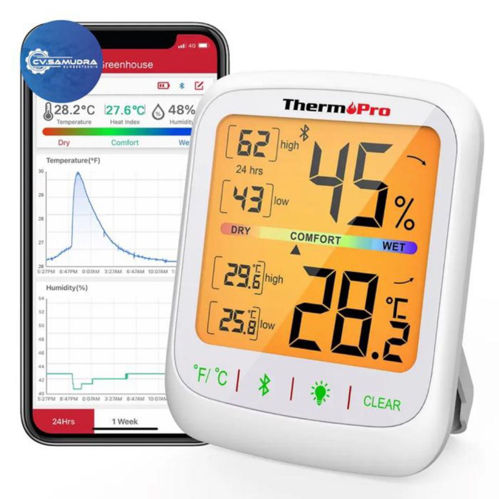 Thermopro TP359 Smart Thermometer Hygrometer Wireless Humidity Meter Bluetooth 80M TP-359 Monitor Te