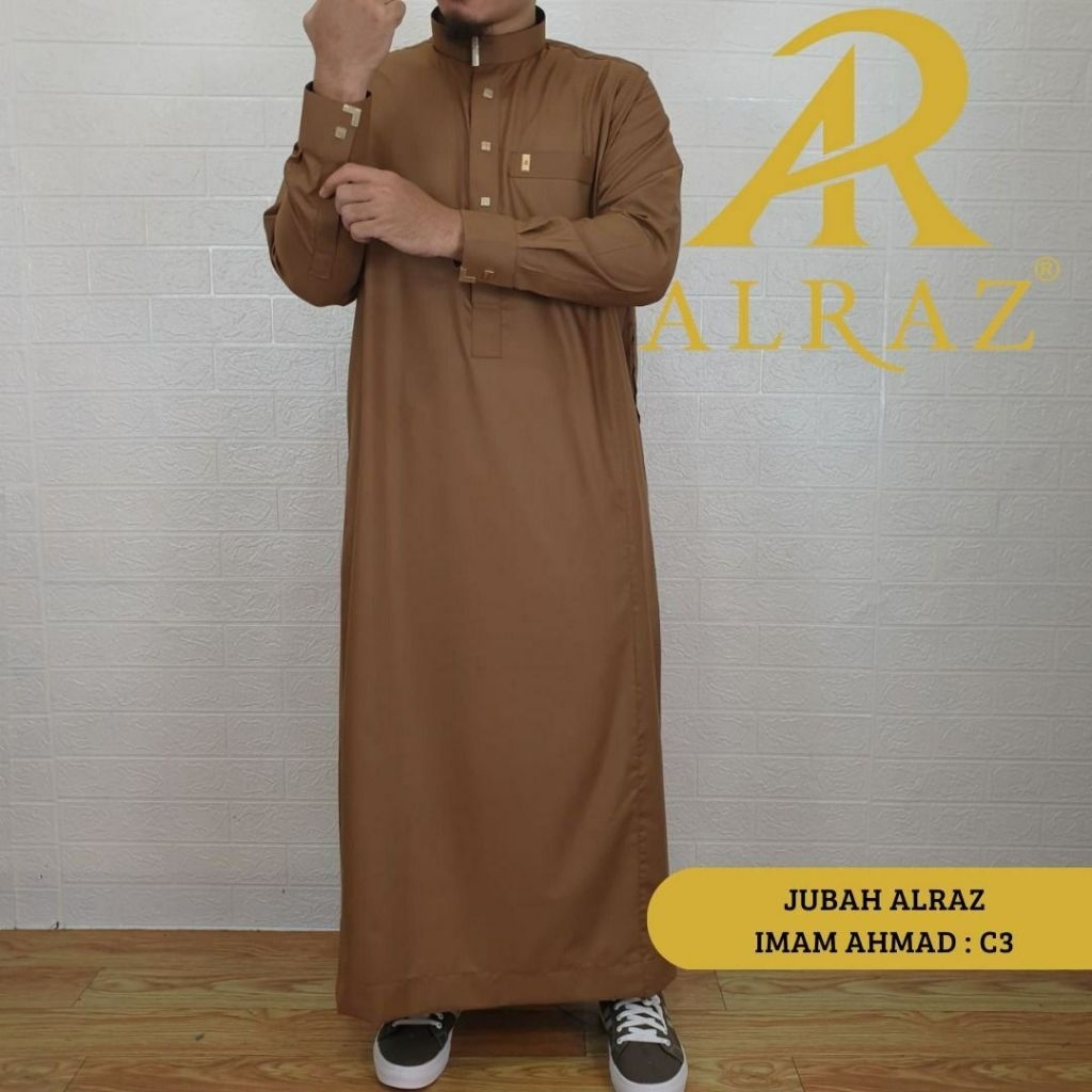 Gamis Saudi | Jubah Alraz Katun Premium Manset Imam Ahmad