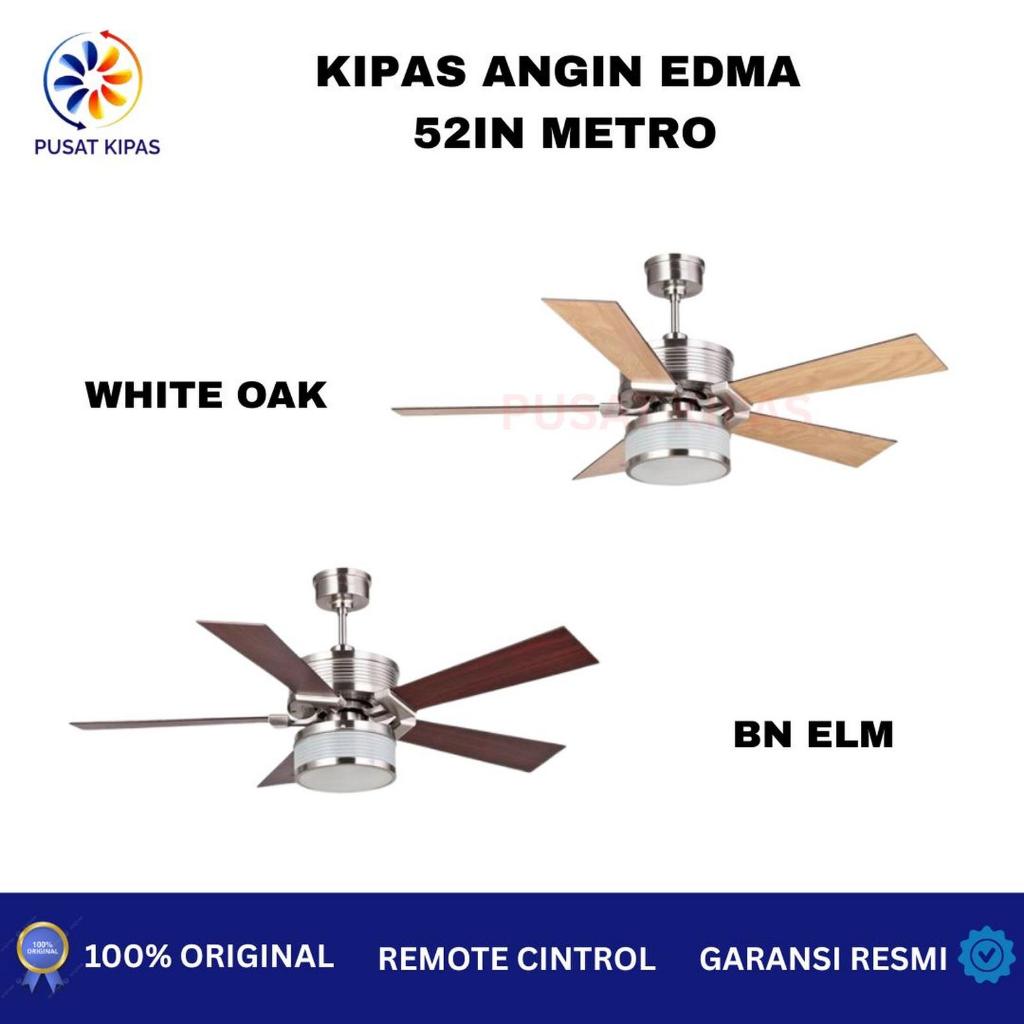 Kipas Angin Gantung Lampu EDMA Metro 52in Remote Control