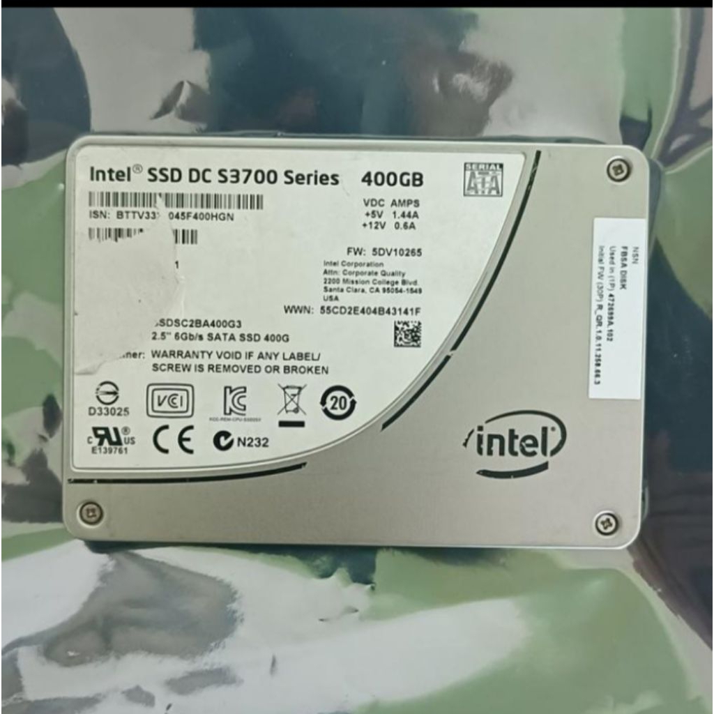 Intel SSD DC S3700 Series 400GB kondisi baru