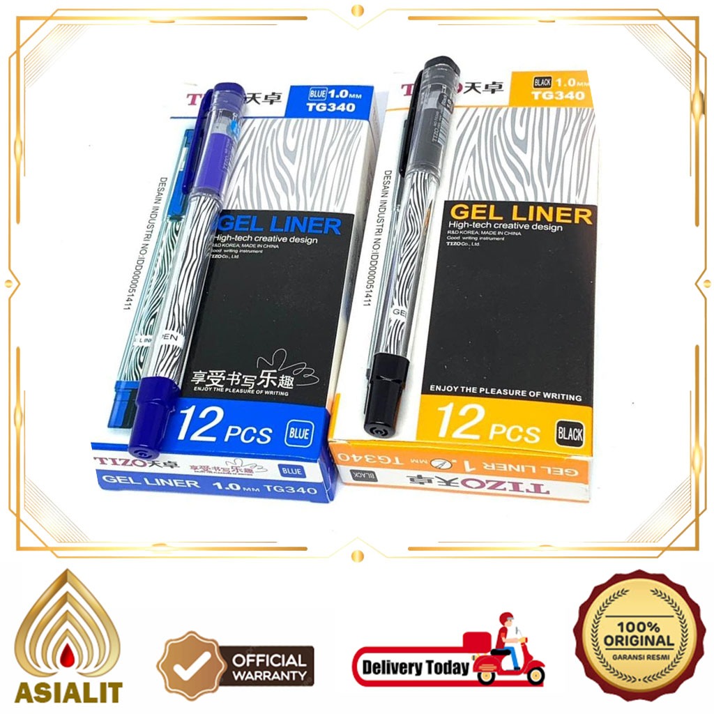 Pulpen Balliner Tizo TG340 Biru Hitam 1mm Bolpoin Pen Cocok Untuk Tanda Tangan