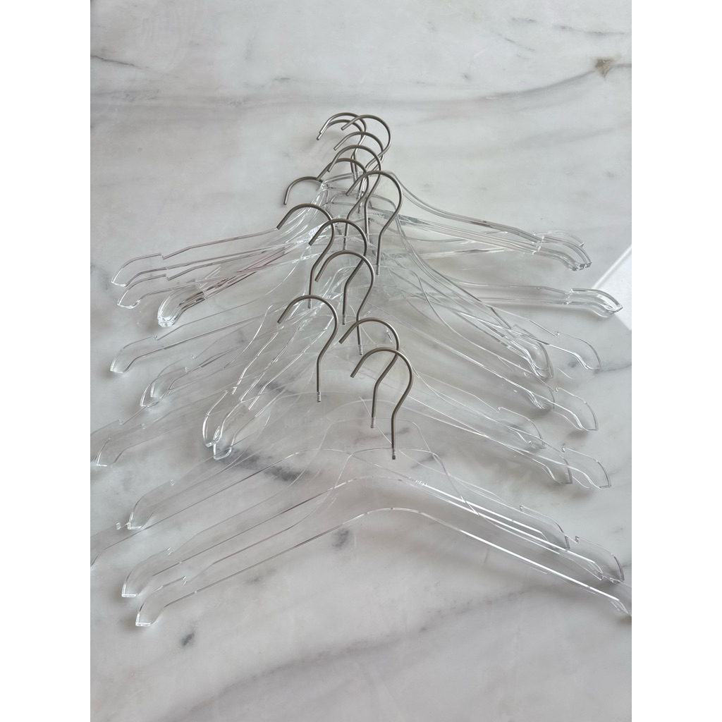 Gantungan baju bermerek | hanger branded Premium acrylic transparant Original Limited stock