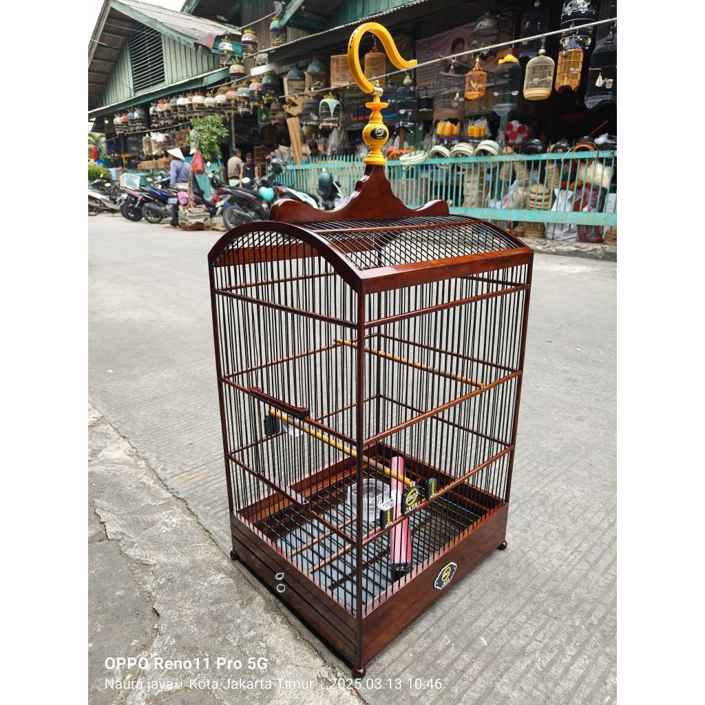 (KARGO)KANDANG SANGKAR KOTAK COKLAT EBOD JAYA