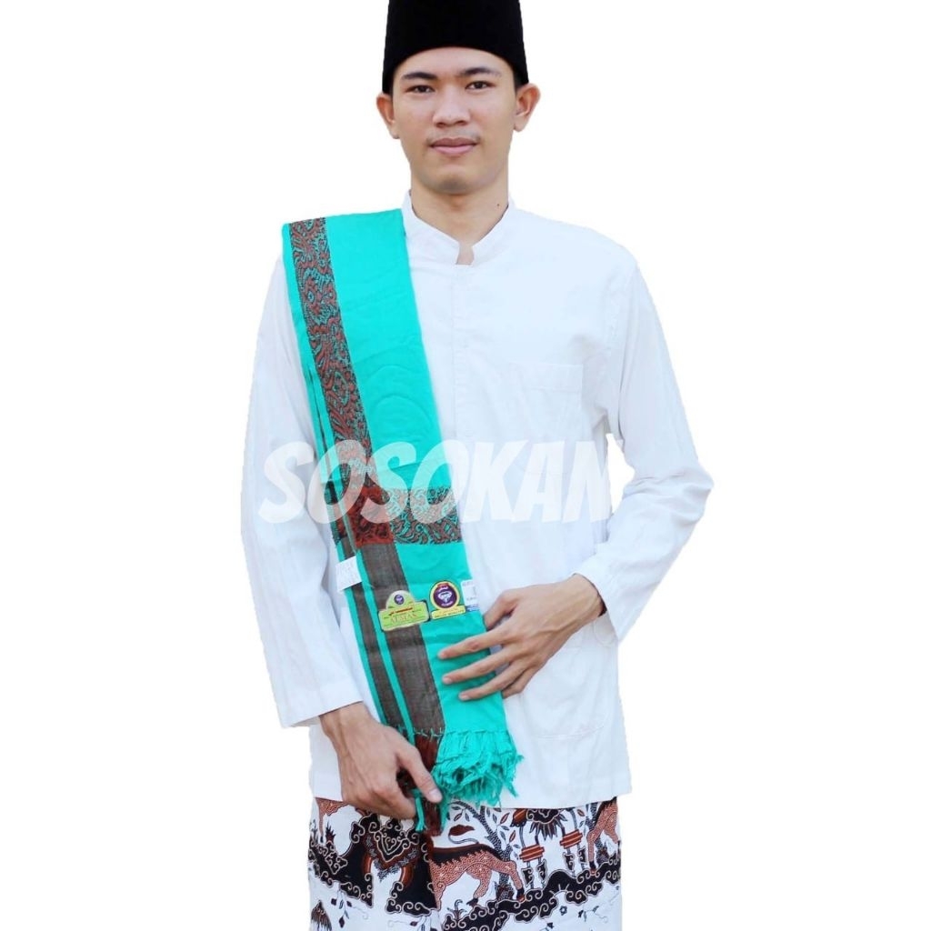 sorban kashmiri almas hijau toska motif - sorban kashmiri original india