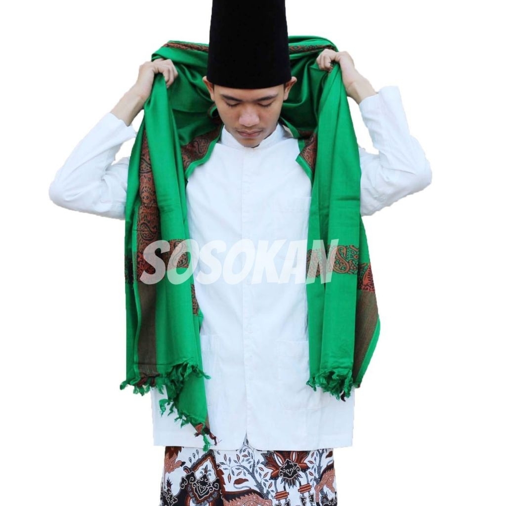 sorban kashmri almas hijau motif - sorban kashmiri original india