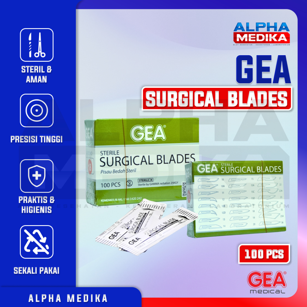 GEA - Surgical Blade Gea / Bisturi / Pisau Bedah GEA / Mata Pisau