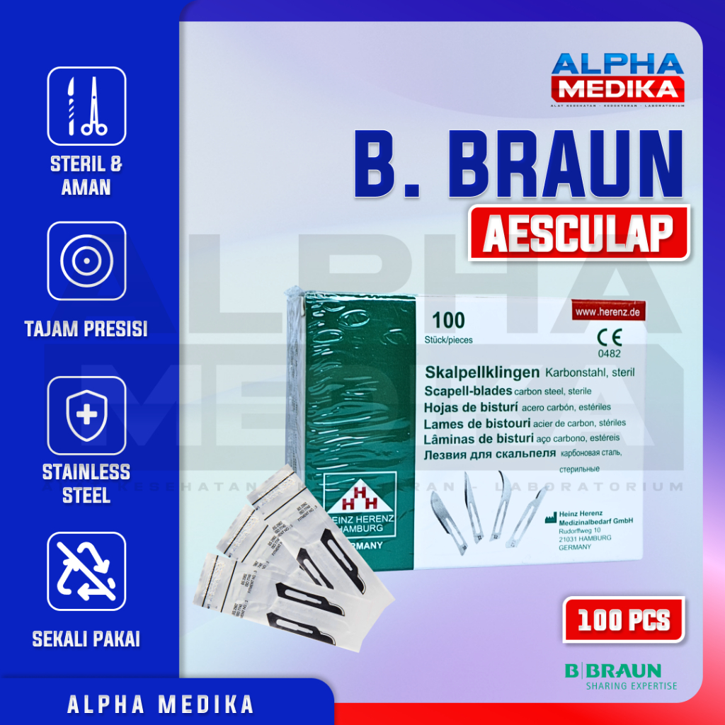 HERENZ - Bisturi Heinz Herenz  Hamburg / BBraun Surgical Blade / Pisau Bedah Medis