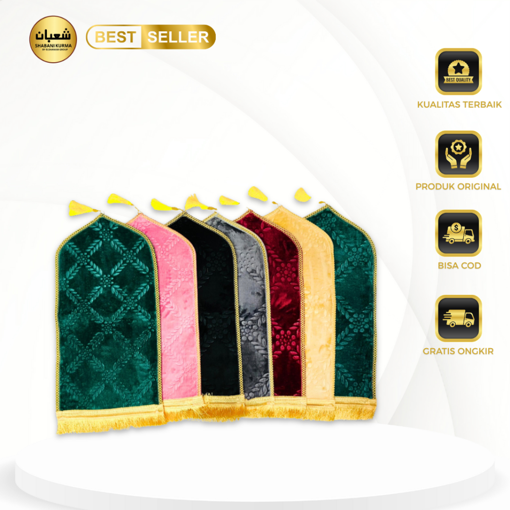 Sajadah Kuba Perkodi (per 20pcs) | Sejadah Cuba Bludru Tebal Lembut | Suvenir Oleh-oleh Haji & Umroh