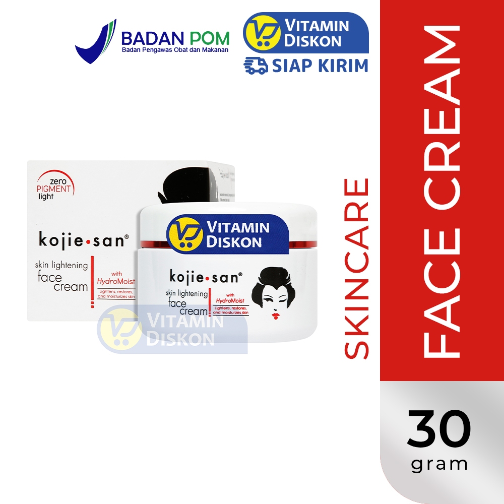 KOJIE SAN SKIN LIGHTENING FACE CREAM WITH HYDRAMOIST 30 GR | Krim Wajah Untuk Mencerahkan, Meratakan