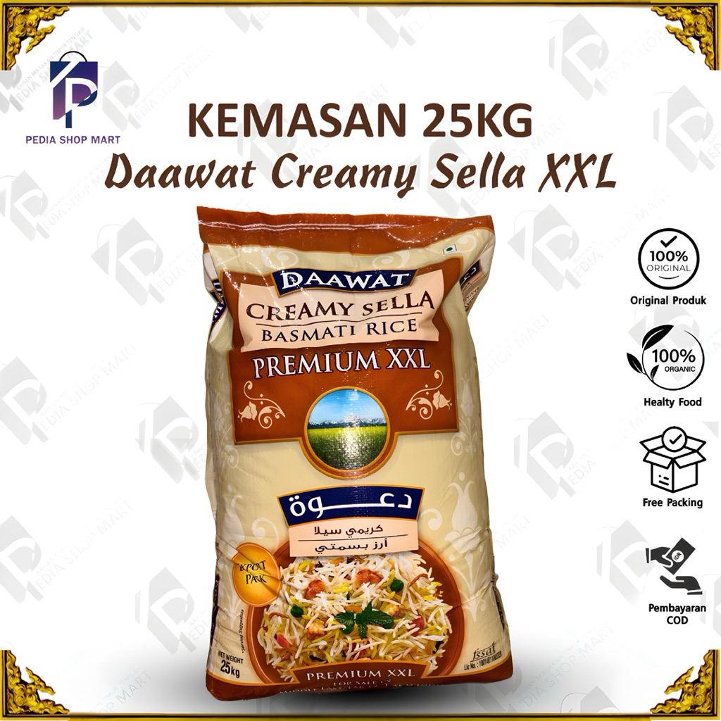 Beras Basmati Daawat Creamy Sella XXL 25KG