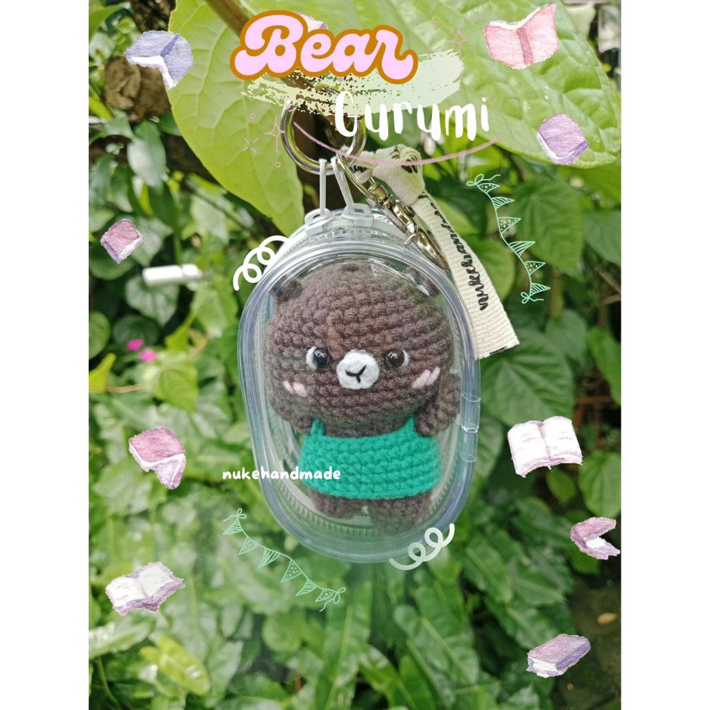 Gantungan kunci amigurumi bear beruang rajut keychain boneka beruang kecil gantungan kunci beruang l