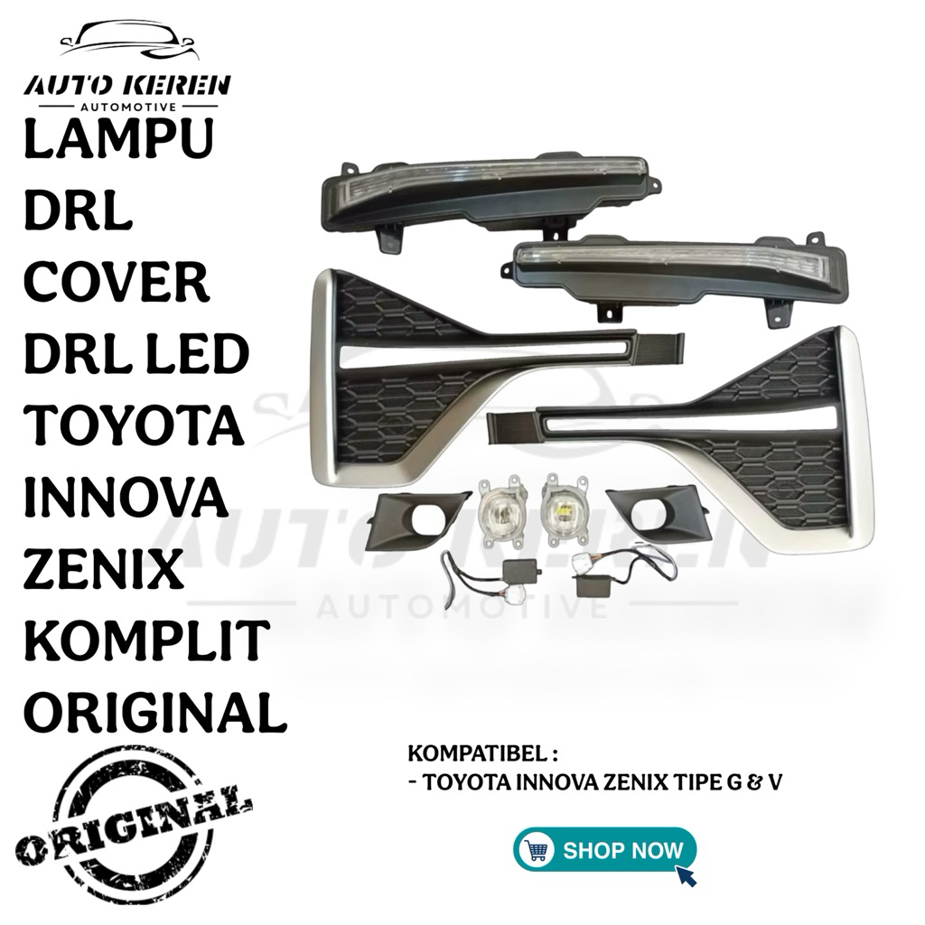 LAMPU DRL COVER DRL LED INNOVA ZENIX KOMPLIT ORIGINAL