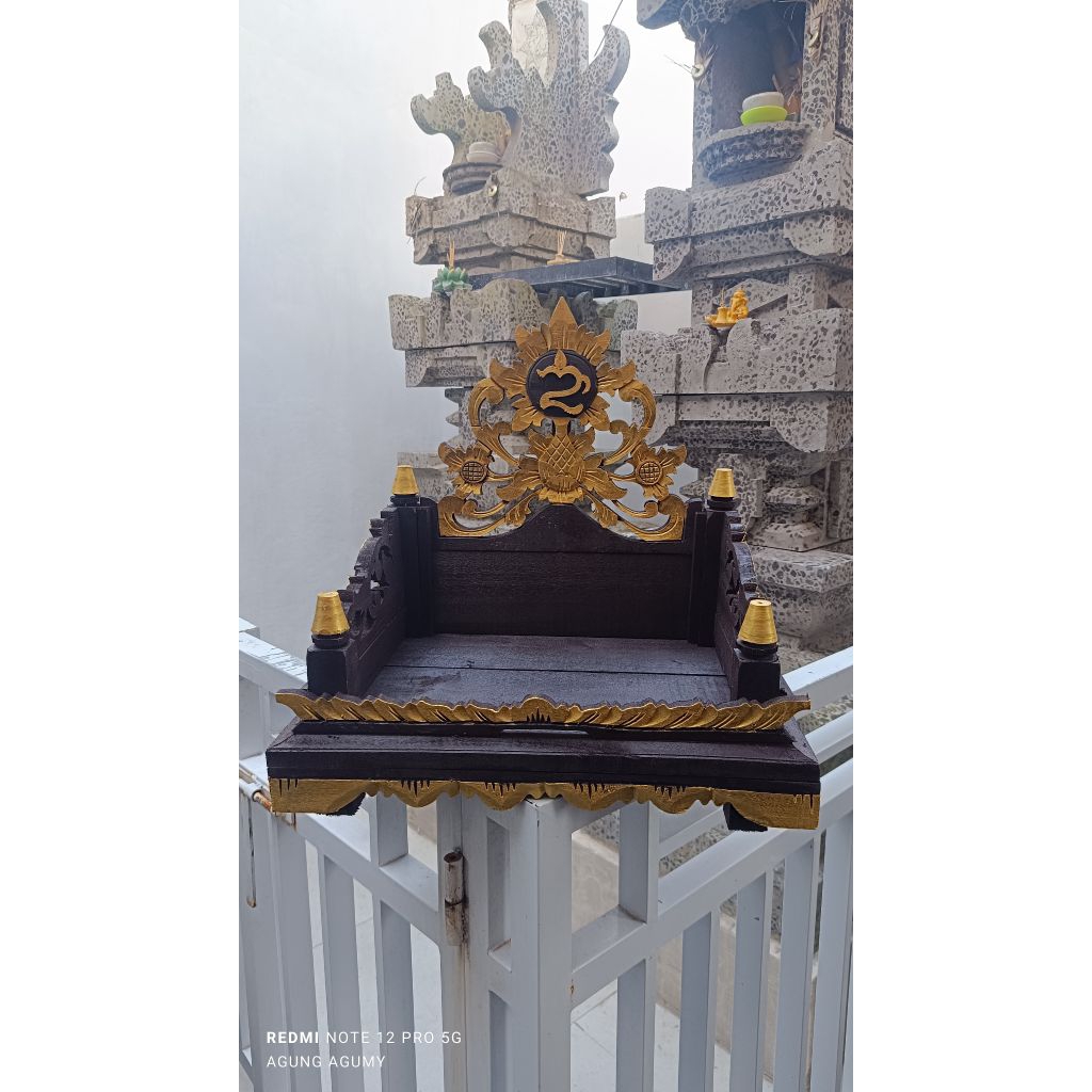 pelangkiran ukir bali kayu cempaka 29cm lebar dalam