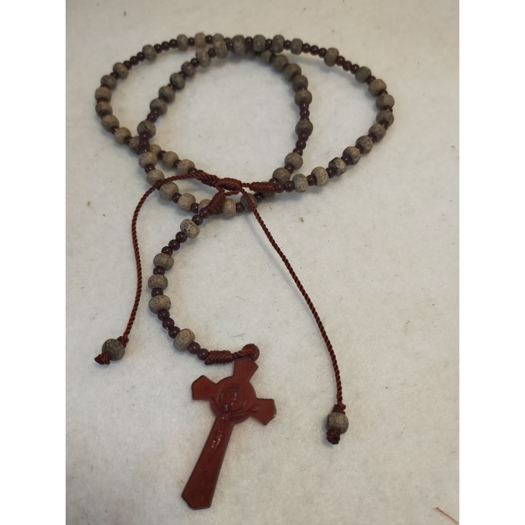 Rosario Tali Kayu Coklat - Kalung Rosario - Rosario Kayu
