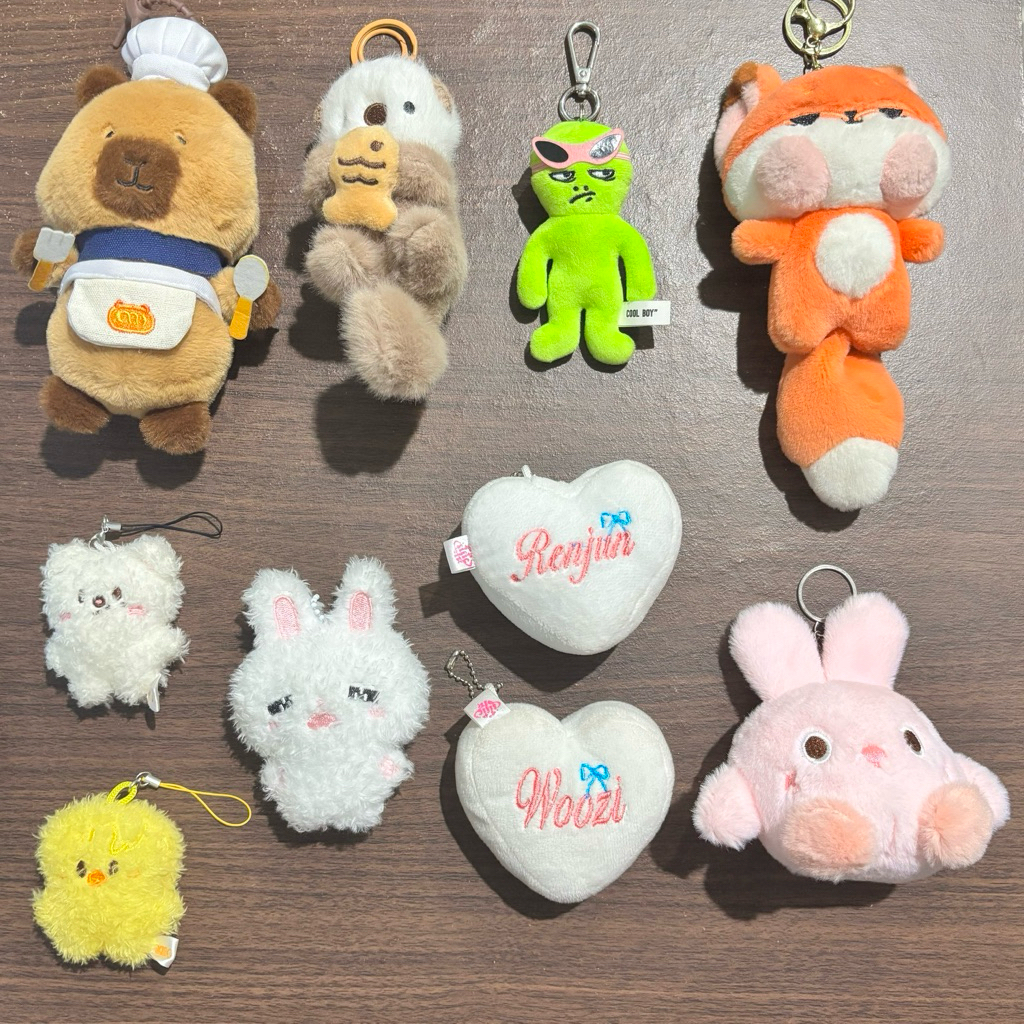 Preloved gantungan kunci | plushie | keychain boneka | kelinci capybara alien | skzoo micro | keycha