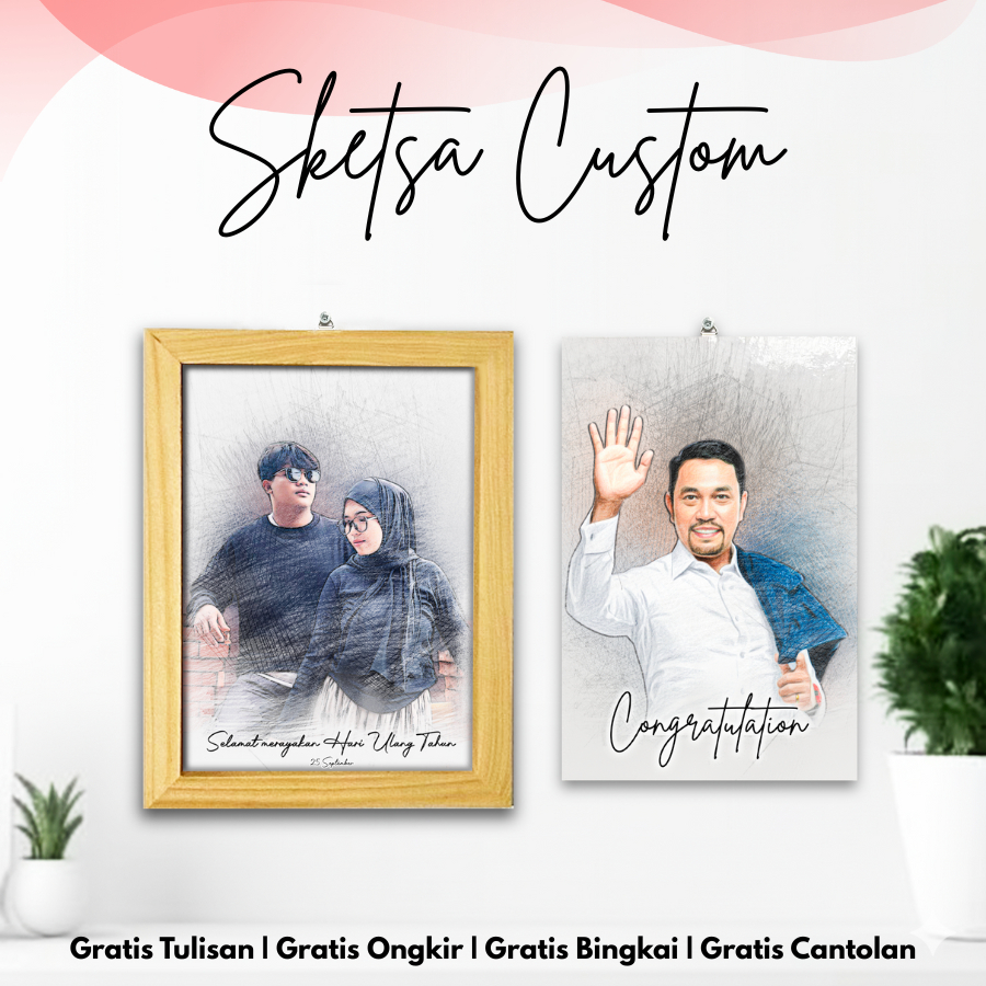 Lukisan Digital |Lukisan Kayu MDF | Lukisan Murah | Lukisan Wajah |Kado Lukisan | Sketsa Wajah | Bis