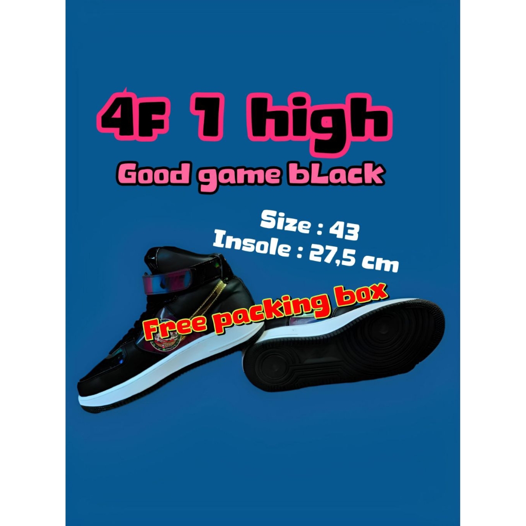 sepatu second/prelovedd basketball/sneakers good condition "HAVE  A GOOD GAME BLACK" size 43 insole 