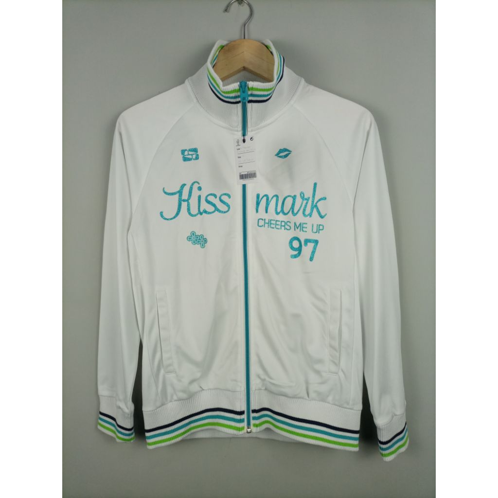 Jaket Kissmark Original_Tracktop Kissmark Putih mix Salur_Size M_Like New