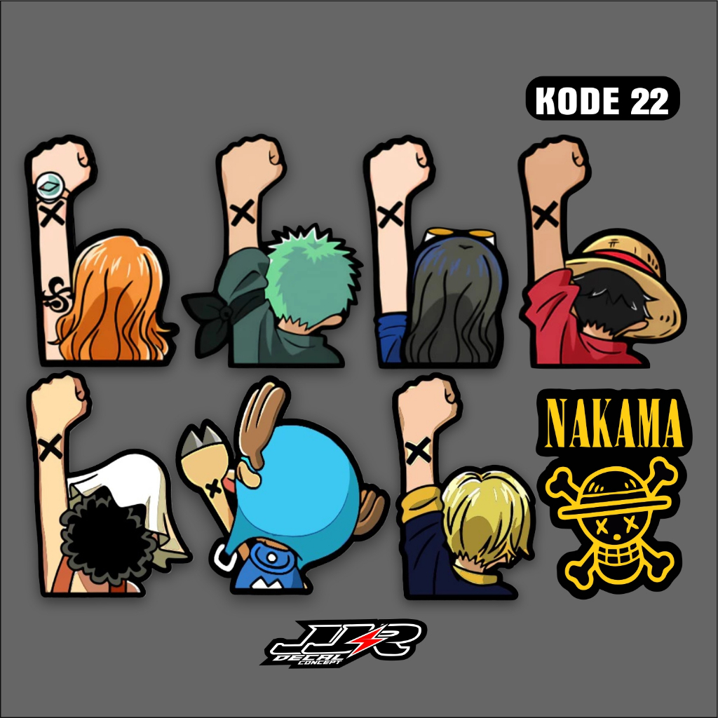 Stiker Anime One Piece Vinyl Aesthetic Sticker Tumbler Monkey Laptop Case Hp Koper Anti Air tahan la