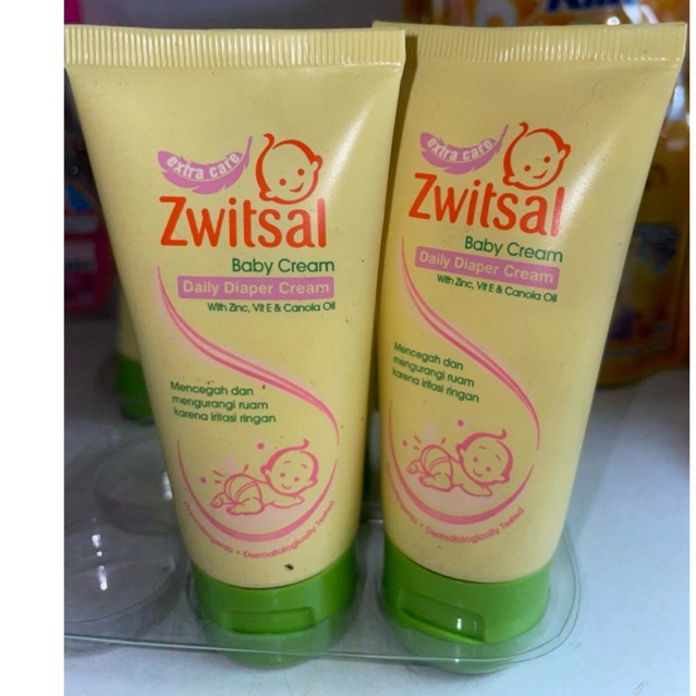 Zwitsal Baby Cream  Daily Diaper Cream (Extra Care) ukuran 50 gr mengandung Zinc, Vitamin E, dan Can