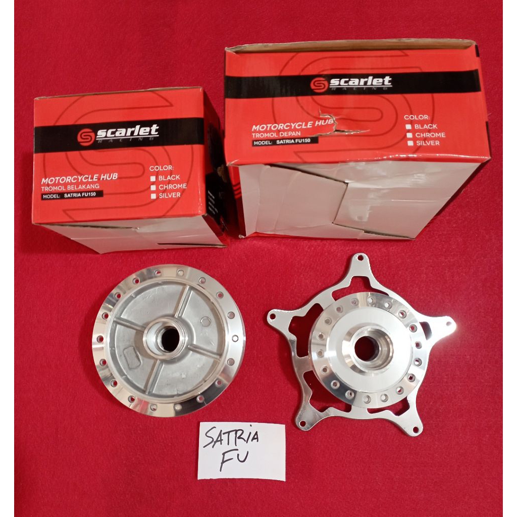 Tromol Satria Fu Chrome Crom Silver Original Scarlet racing