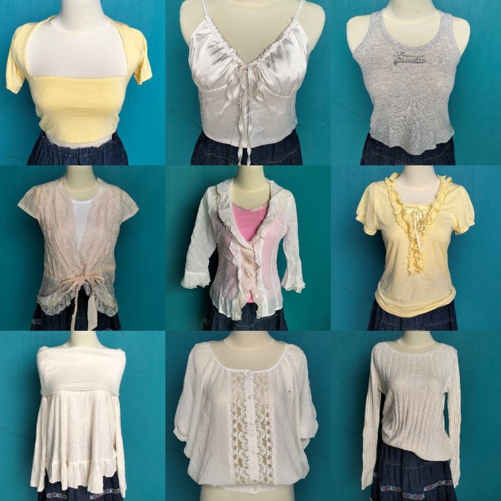 y2k grunge fairycore coquette cottagecore vintage mori kei axes femme top atasan blouse cardigan kem