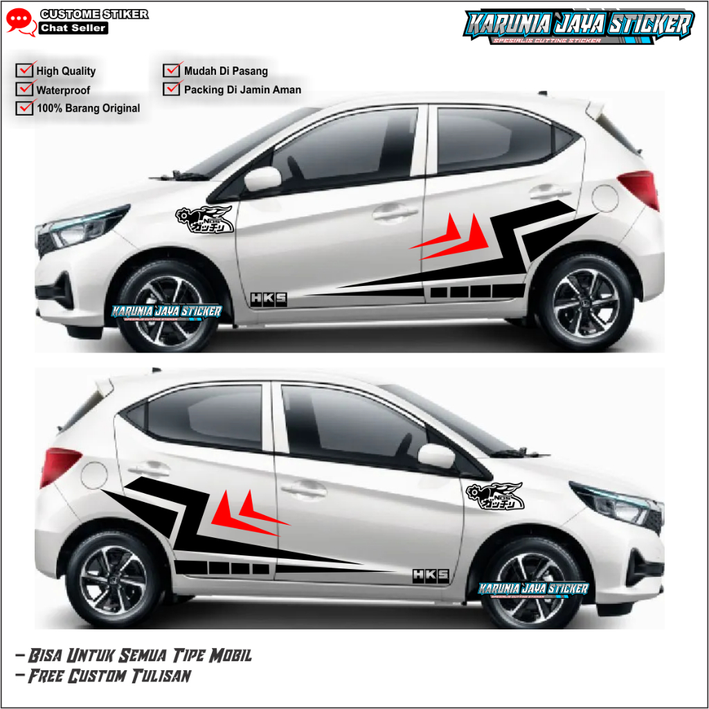 TERBARU STICKER BRIO STIKER BRIO RS STICKER MOBIL BRIO STICKER VARIASI MOBIL BRIO STICKER HONDA BRIO