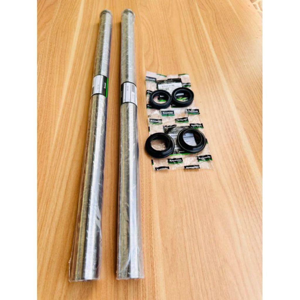 As Shock Depan Kawasaki KLX 150L KLX 150S KLX 150BP, D'Tracker 150+Seal Shock+Seal Tutup Abu (TELE)