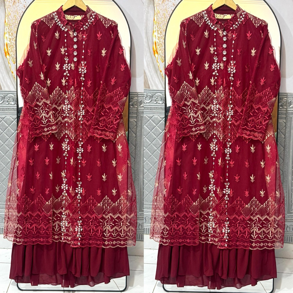 GAMIS NABILA - Gamis Auter Lepas Pasang Jumbo LD 96-130cm/ GAMIS MODERN / GAMIS TILLE / GAMIS TERBAR