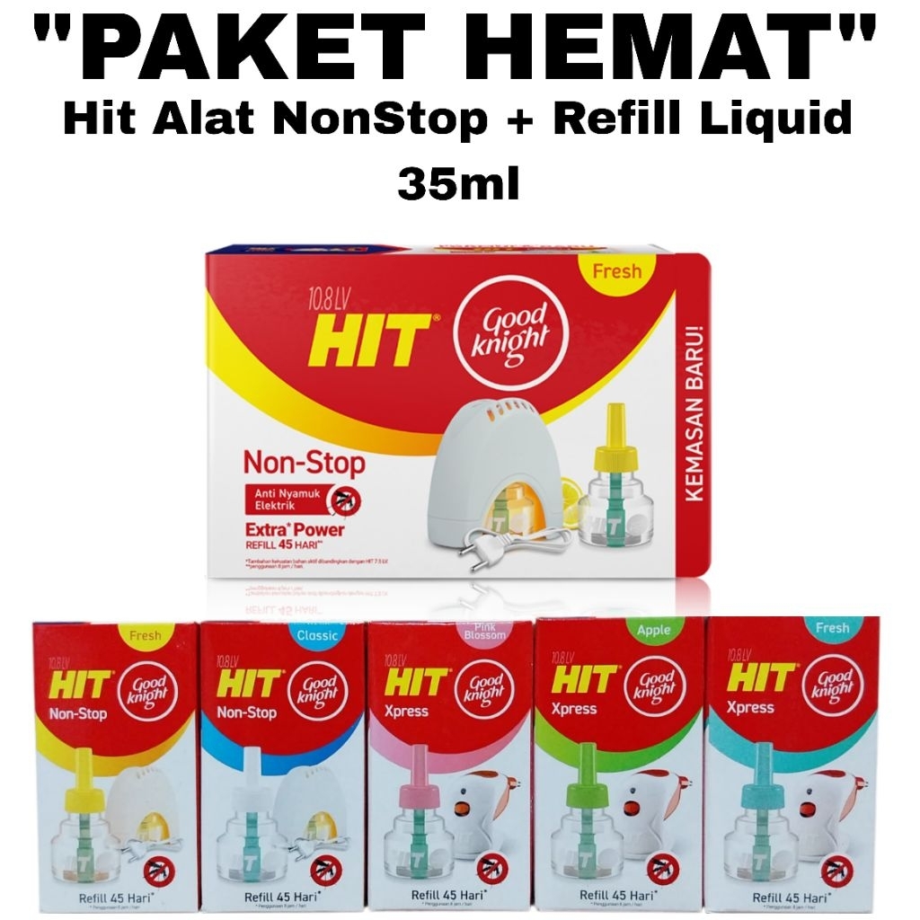[PAKET HEMAT] HIT GoodKnight Xpress Set / HIT GoodKnight Non Stop Set | HIT GoodKnight Xpress Refill