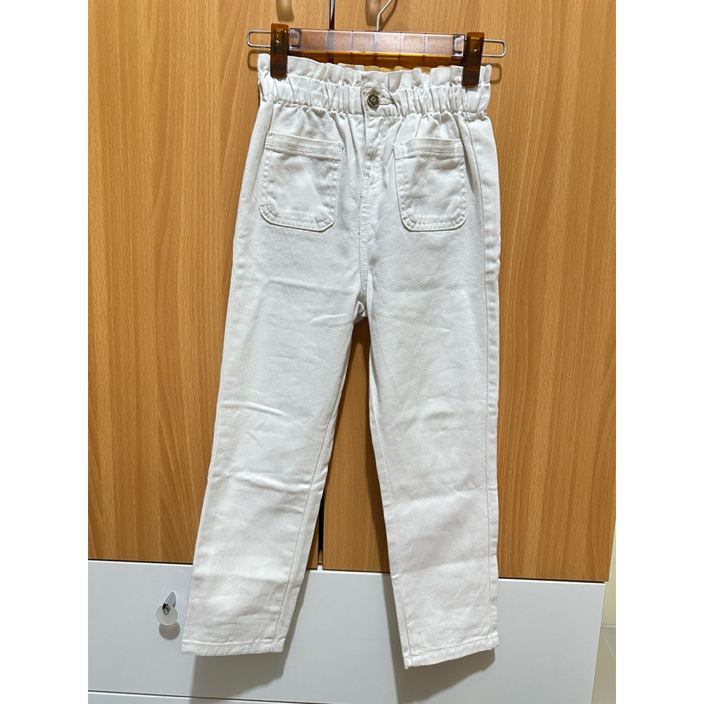 MAX FASHION paper bag jeans white anak perempuan 6-7th preloved