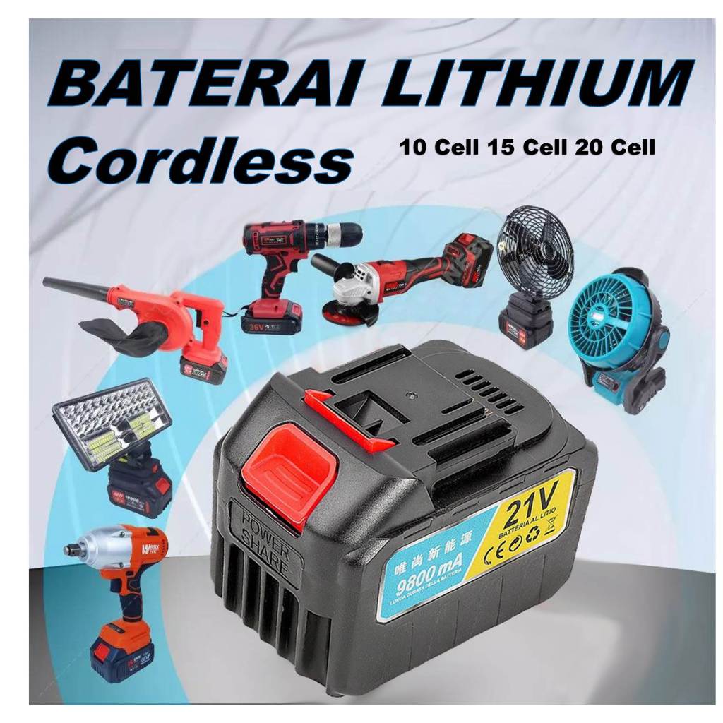 Baterai lithium cordless untuk bor makita cordless pemotong rumput mesin gerinda