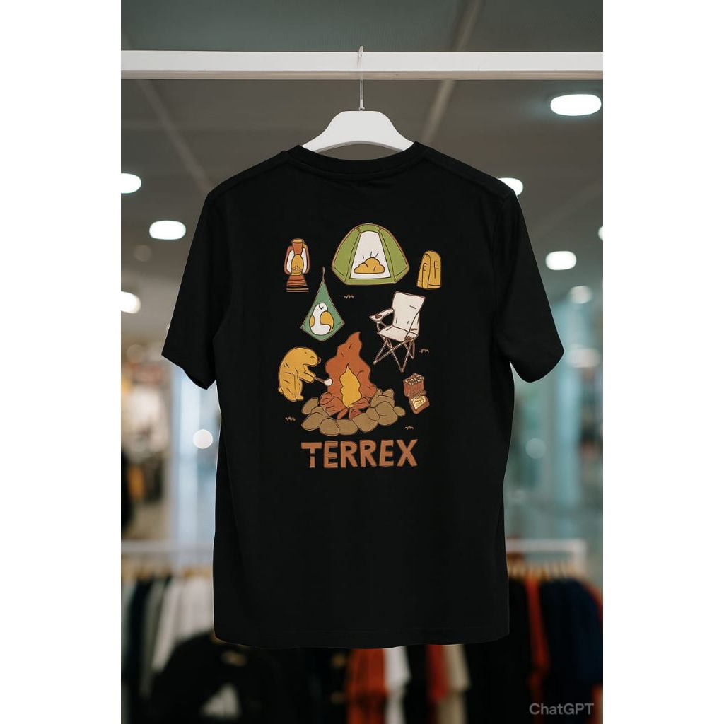 Kaos Premium Hitam adadas Terrex 002 Combed
