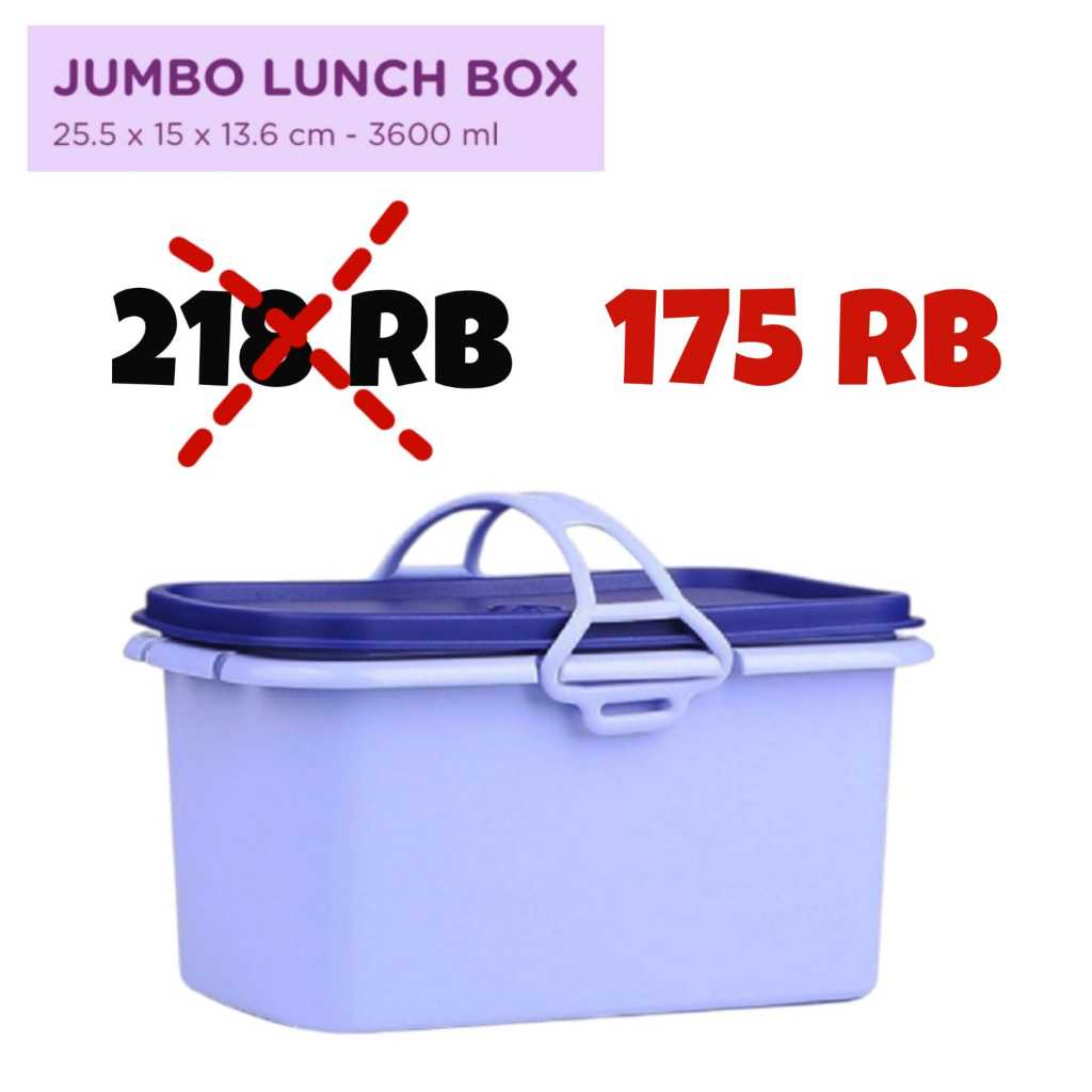 Twin Tulipware Jumbo JUMBO LUNCH BOX 3600 ml Rantang 1 Susun Wadah Makanan Tulipware Kita