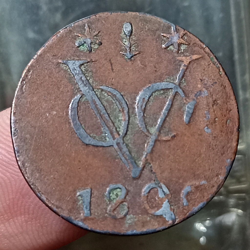 Koin Kuno Indonesia ( VOC ) 1 Duit Gelderland Tahun 1806