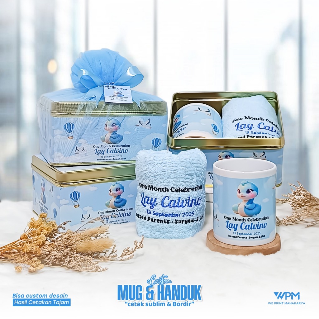 Souvenir mug,towel n kaleng