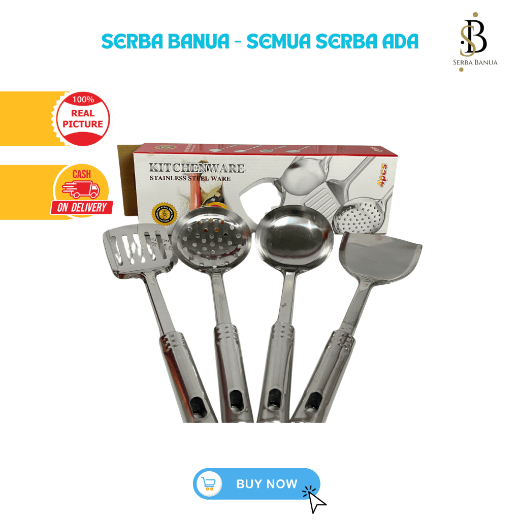 Sutil set 4in1 / spatula stainless steel set / kitchenware 14-184