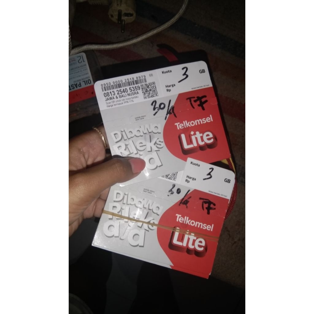 SA/SP/Perdana Telkomsel lite 3gb/30hari