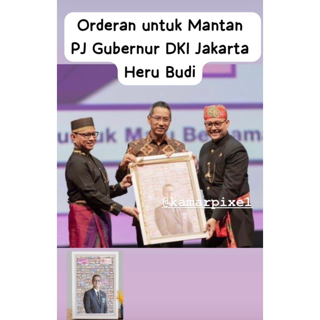 Kolase Foto Mozaik ukuran besar cetak foto bingkai Kaca 16R (40x60 cm) setara A2 edit foto pernikaha