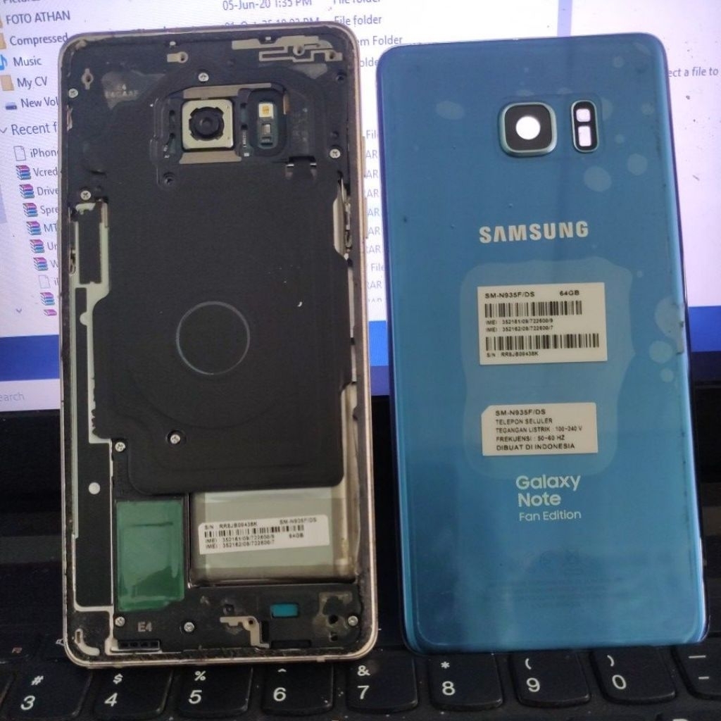 galaxy note fan edition 64 gb minus lcd