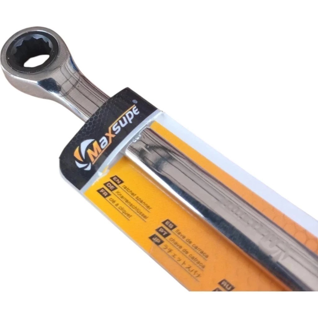 MAXSUPE Kunci Ring Pas Rachet 8-19MM kunci rachet Panjang/Kunci ring pas