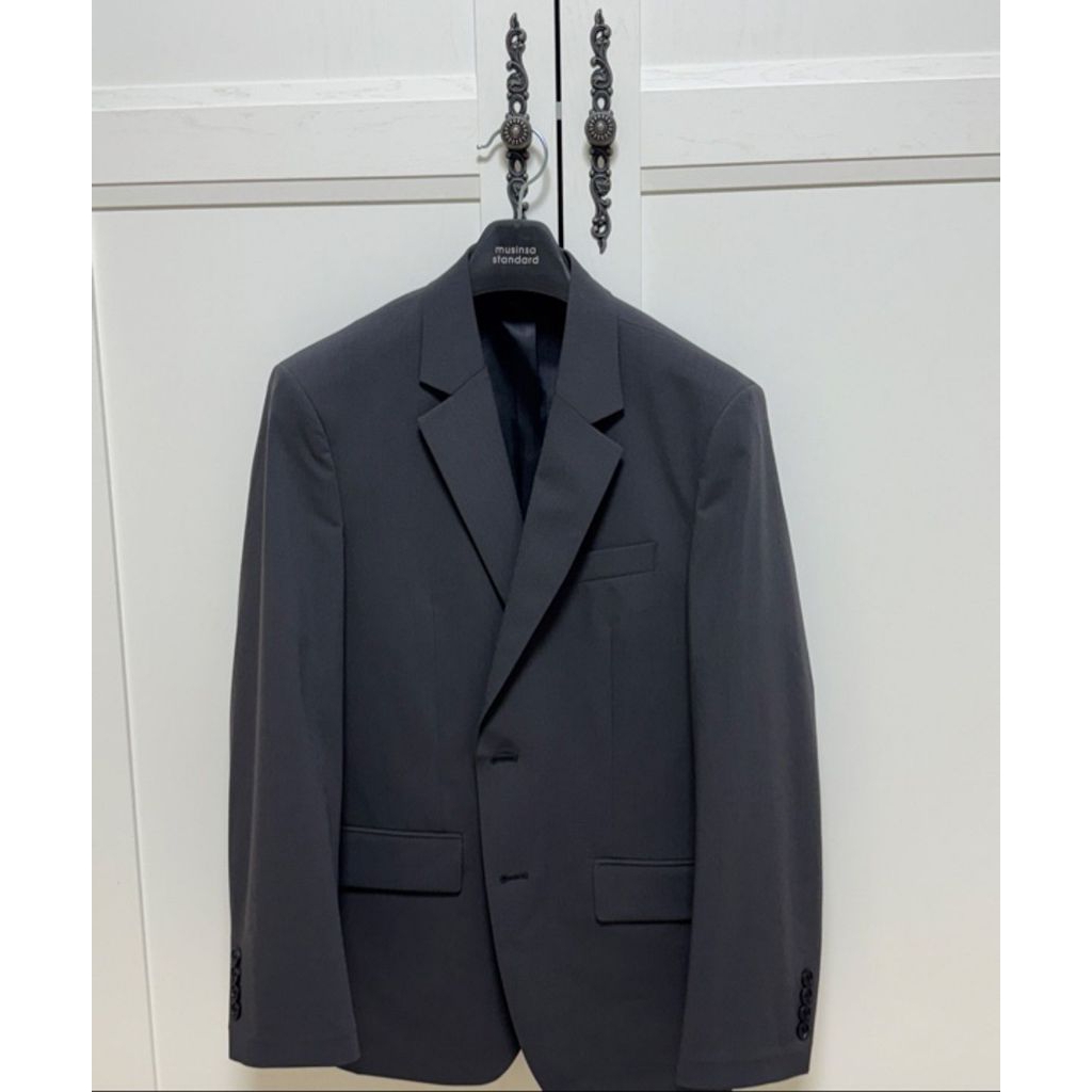 Musinsa Standard jas blazer warna abu size M relaxed blazer cooltandard