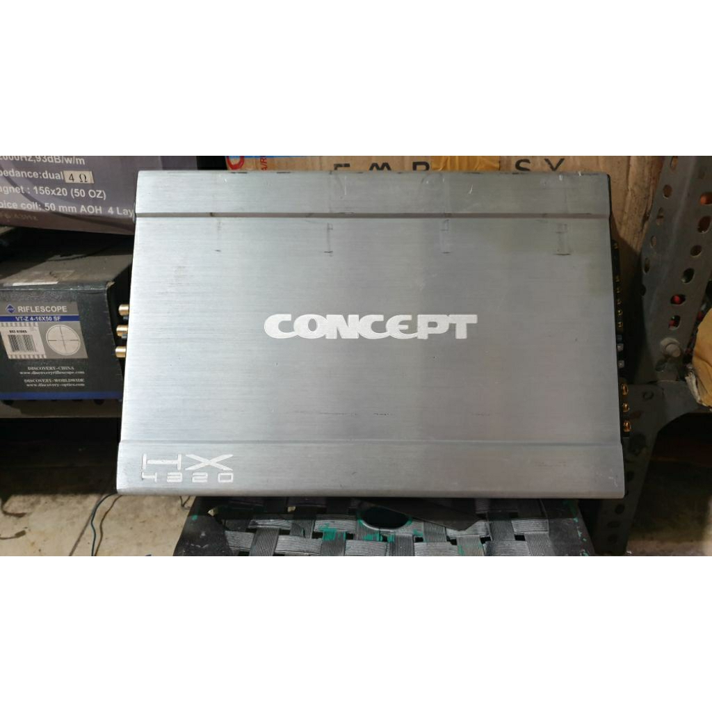 power amplifier mobil 4channel concept Hx 4320 second bekas normal siap pakai