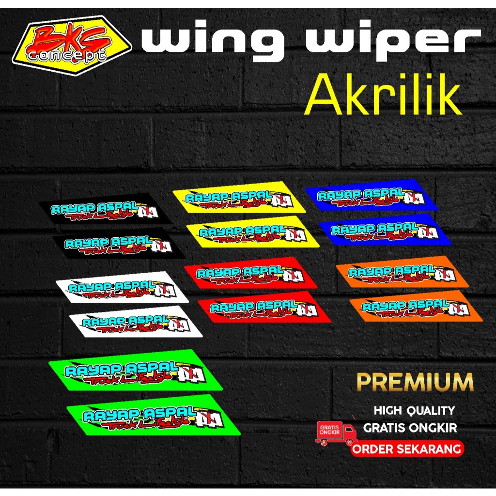 ariasi wiper wing mobil pick up grandmax,carry,l300,kijang,panter banyak pilihan warna