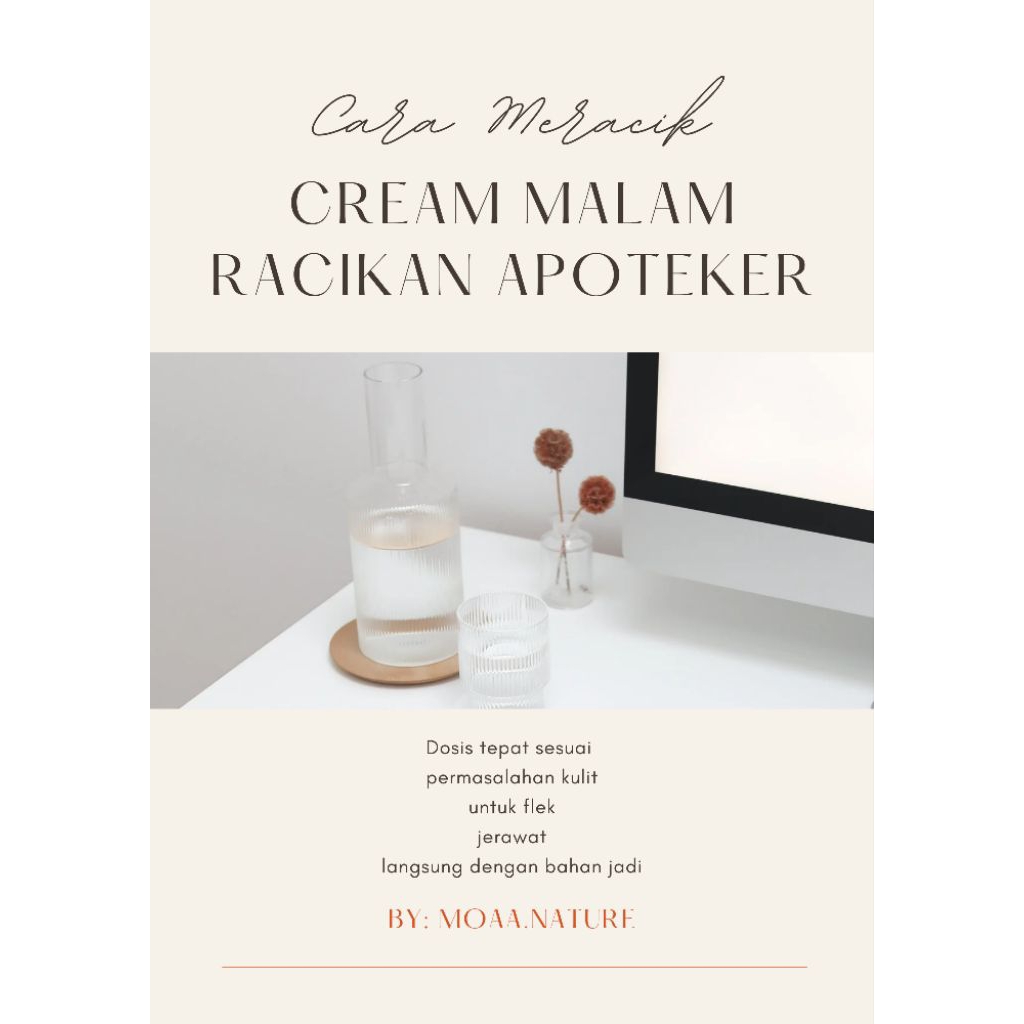 Resep formulasi cream malam racikan apoteker untuk flek hitam jerawat memutihkan wajah