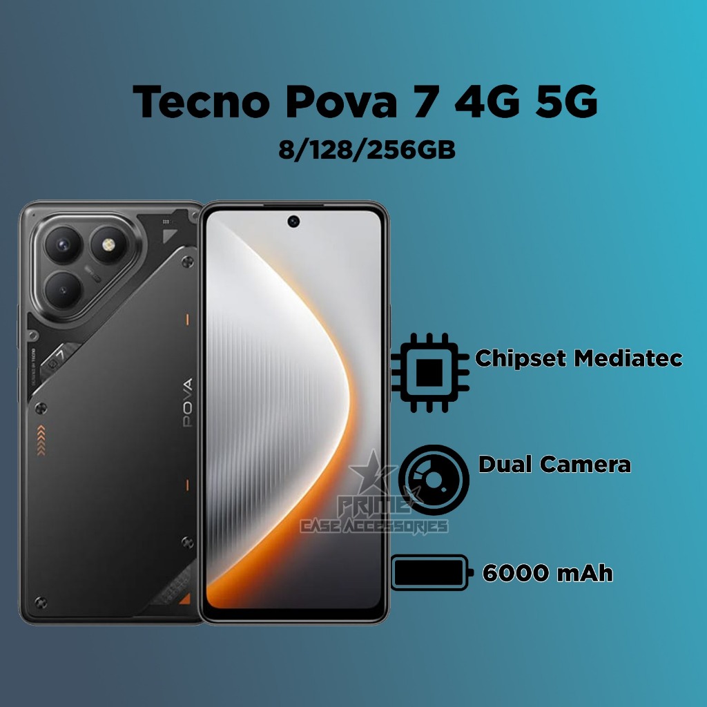 Tecno Pova 7 4G 5G 128GB 256GB - Garansi RESMI