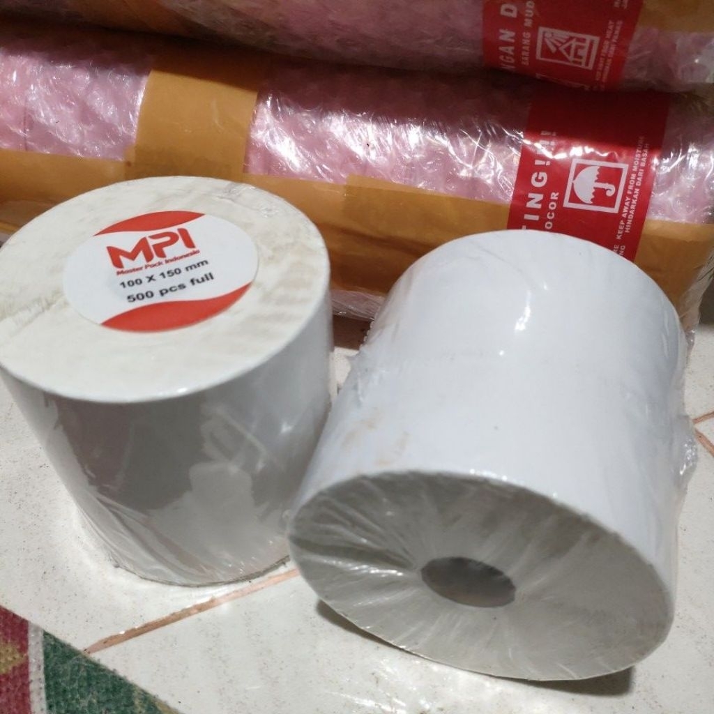 kertas termal label uk 100x150mm isi 500pcs